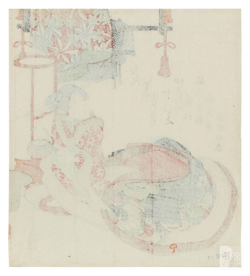 Utagawa Toyokuni II (Toyoshige, 1777-1835) | The actor Ichikawa Danjuro VII and Iwai Kumesaburo II in a pleasure quarters scene | Edo period, 19th century - 图3